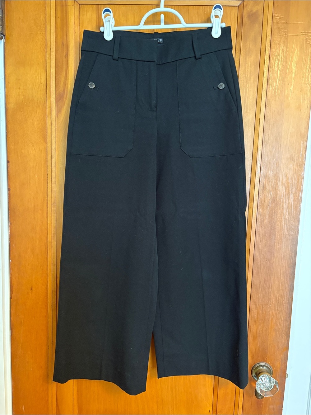 J.Crew Wide-Leg Black Sydney Pants